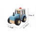 Wooden Tractor with Rubber Wheels - Blue